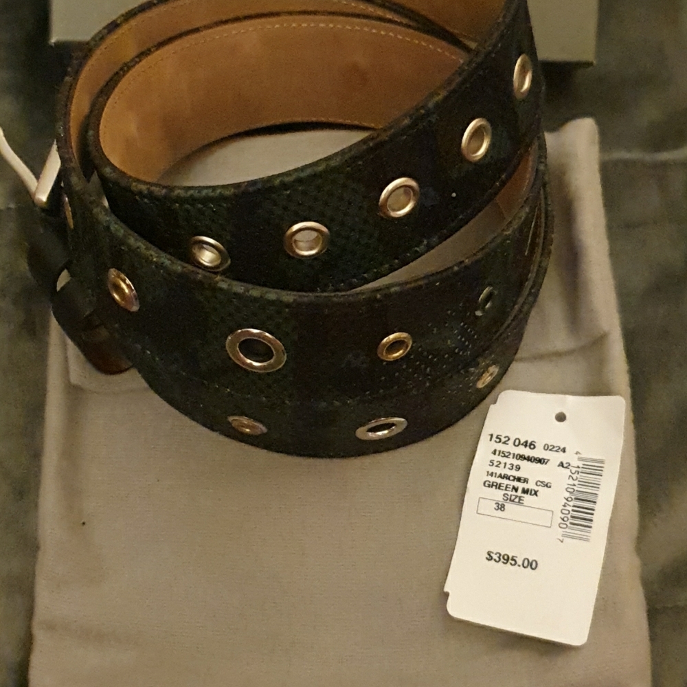Jimmy Choo Camo Glitter Belt/ Size 36 US - 95 UK